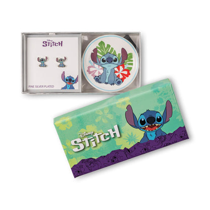 Disney Stitch earrings + jewellery plate