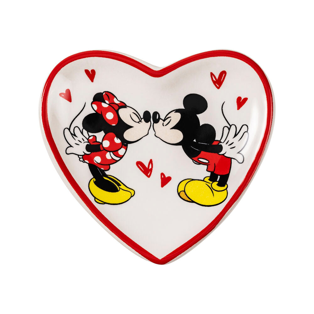 Disney Mickey Minnie earrings + jewellery plate