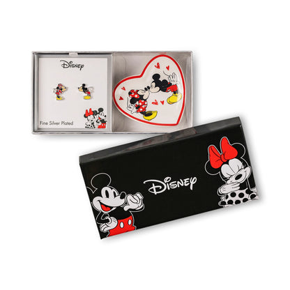 Disney Mickey Minnie earrings + jewellery plate