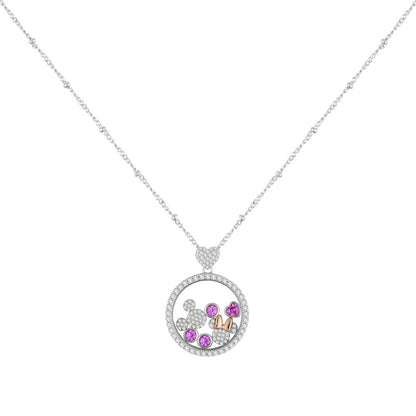 Disney Mickey Minnie necklace silver