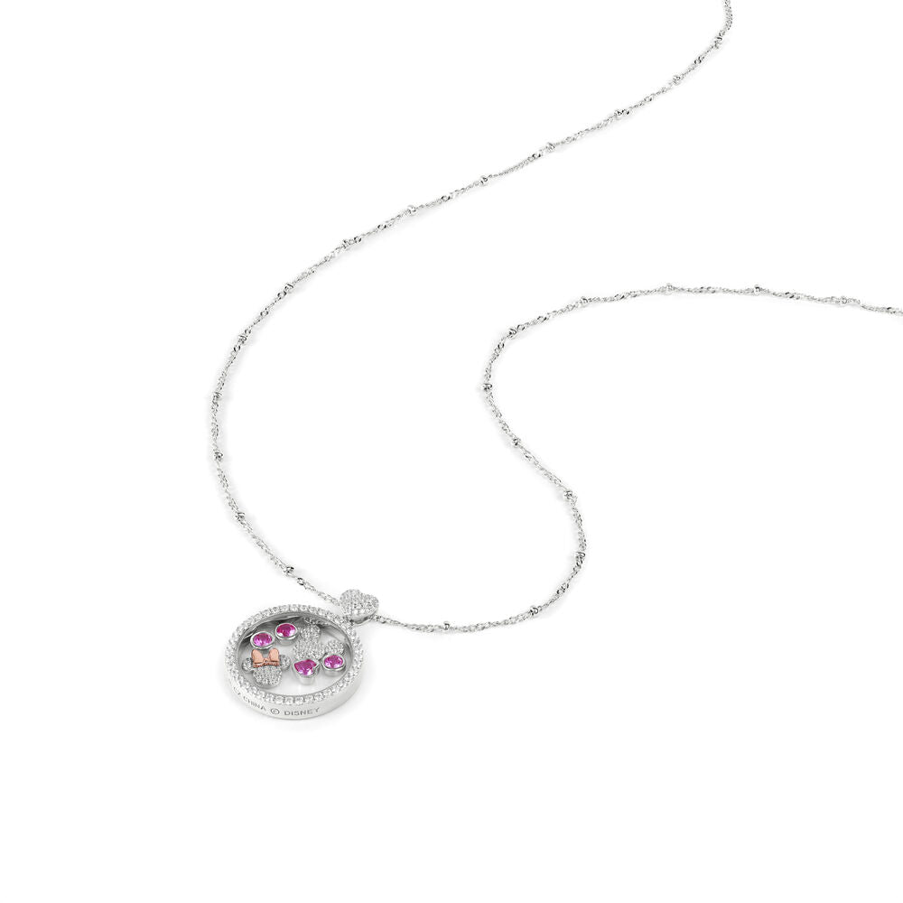 Disney Mickey Minnie necklace silver