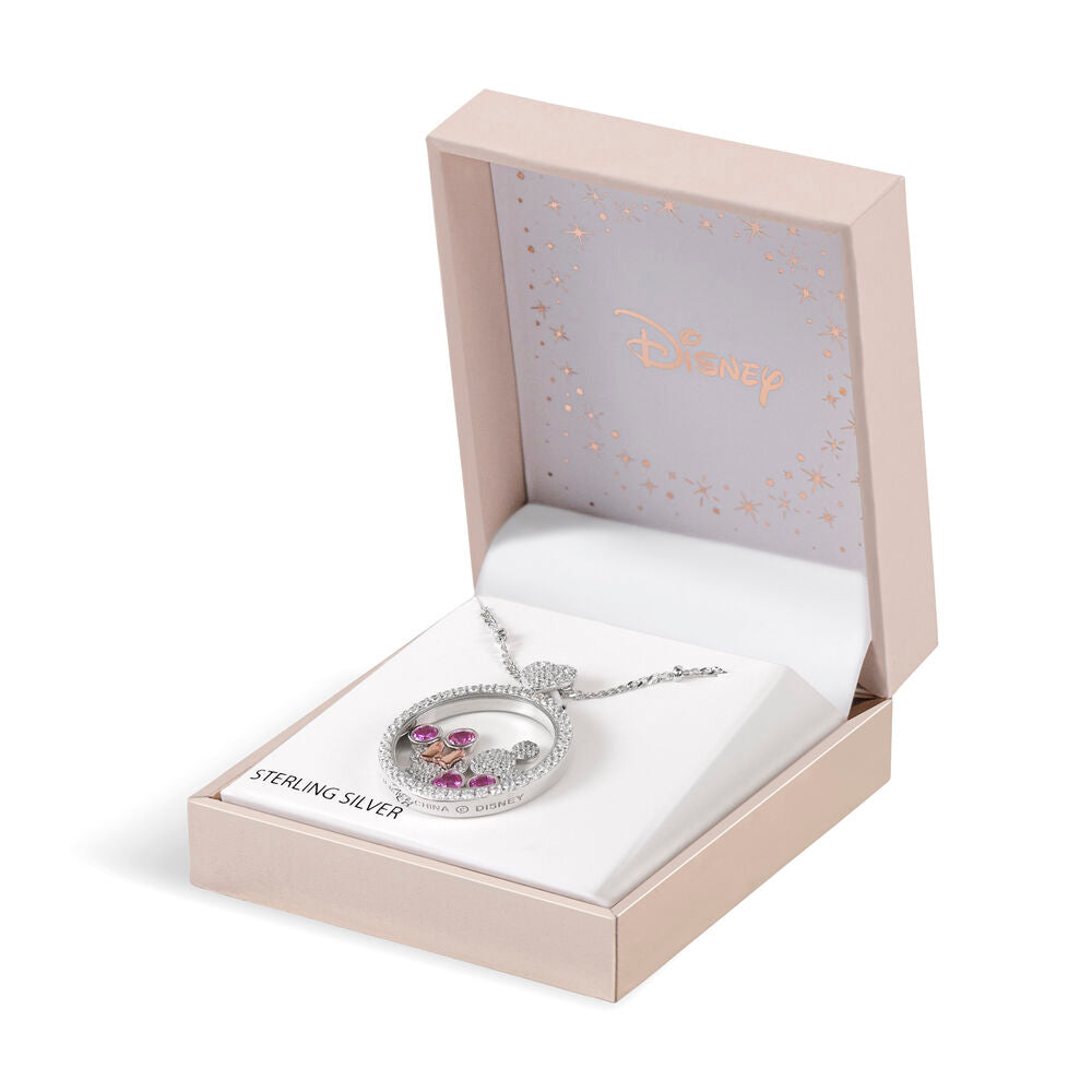 Disney Mickey Minnie necklace silver