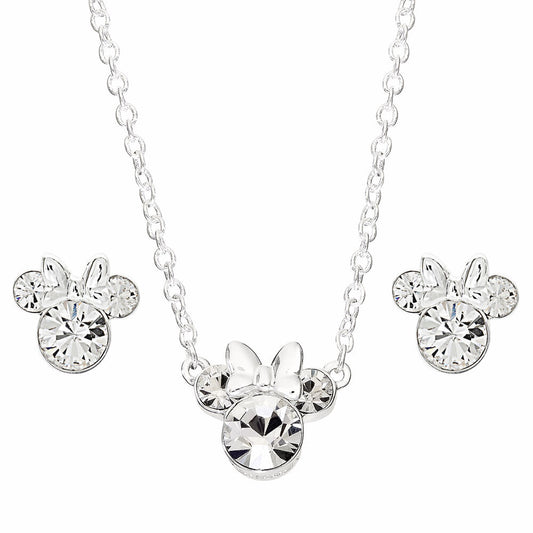 Disney Minnie Set necklace + earrings silver