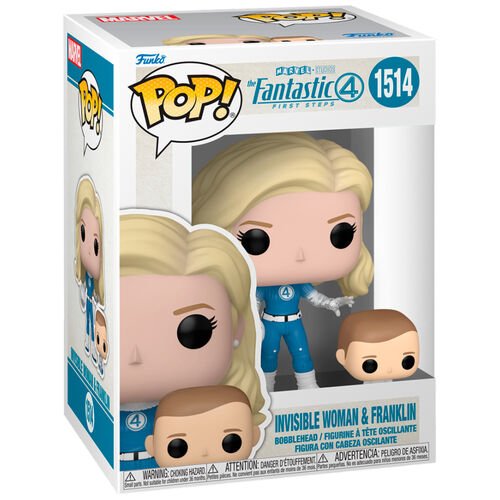 The Fantastic Four: First Steps Pop! & Buddy Marvel Vinile Figura Invisible Woman & Franklin 9 Cm 1514