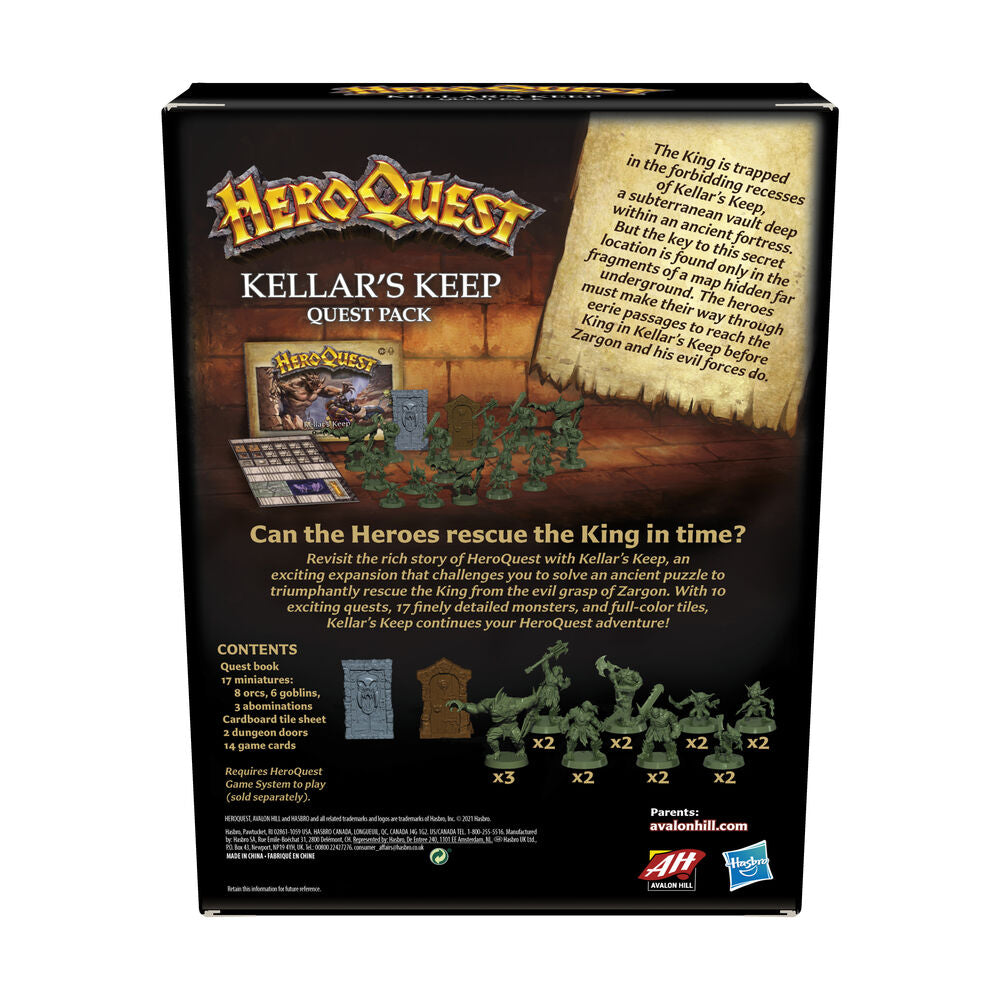 English Heroquest Kellars Keep Expansion Board game