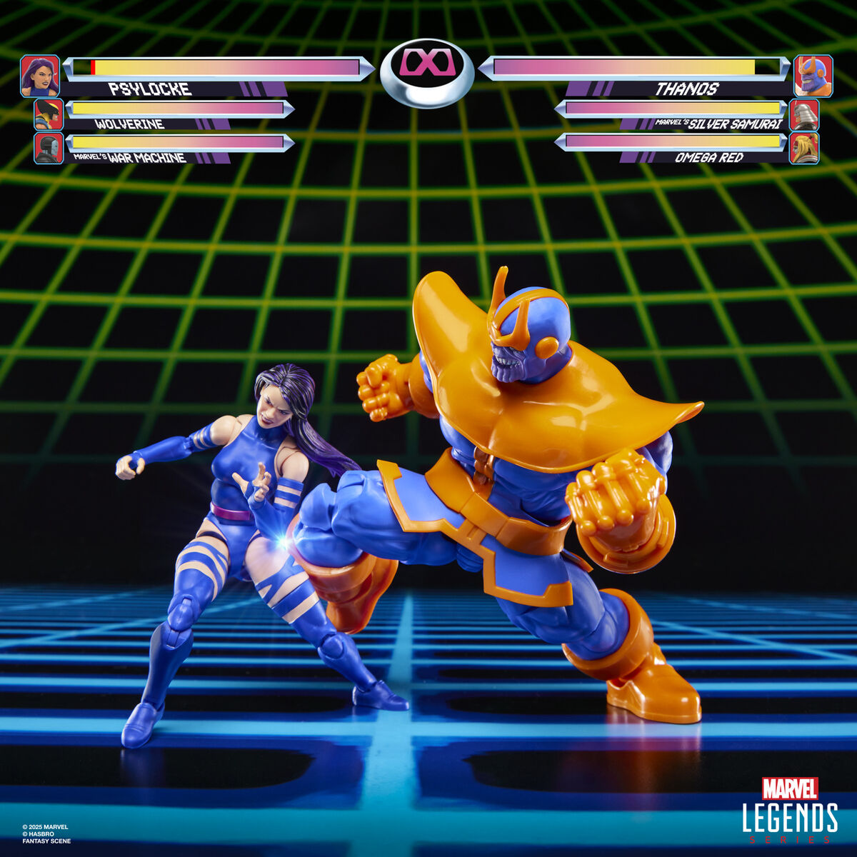 Marvel Legends Gameverse Psylocke vs Thanos pack 2 figures 15cm
