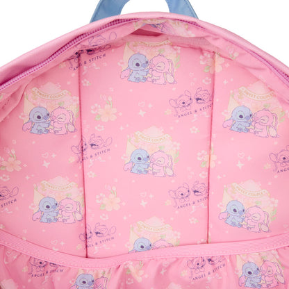 Loungefly Disney Stitch - Stitch & Angel nylon backpack 43cm