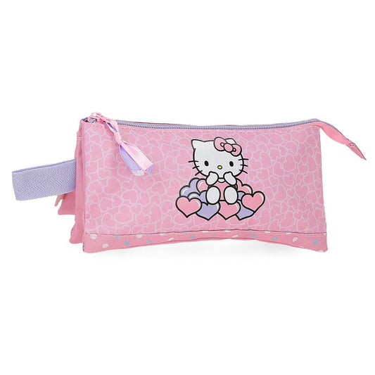 Hello Kitty Hearts Dots triple pencil case