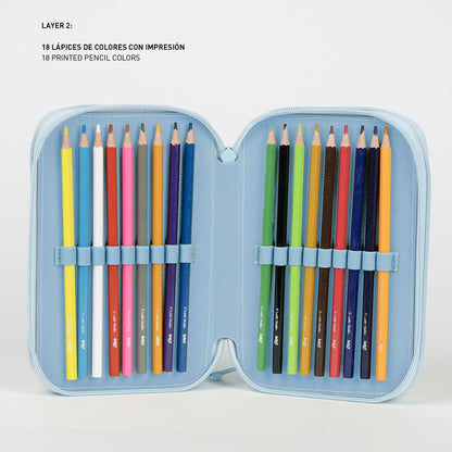 Bluey triple pencil case
