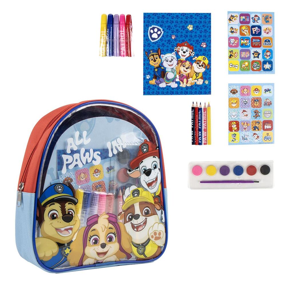 Paw Patrol backpack stationery set
