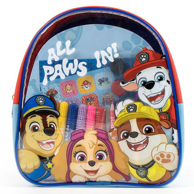 Paw Patrol backpack stationery set