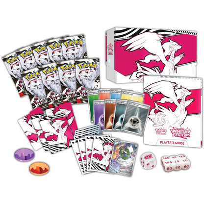 English Pokemon White Flare collectible card game Trainer case