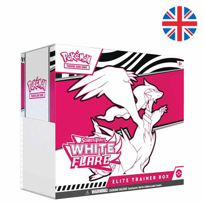 English Pokemon White Flare collectible card game Trainer case