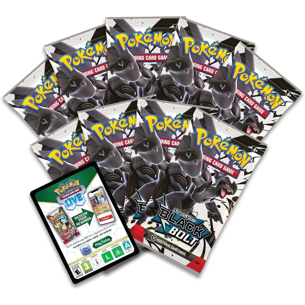 English Pokemon Black Bolt collectible card game Trainer case