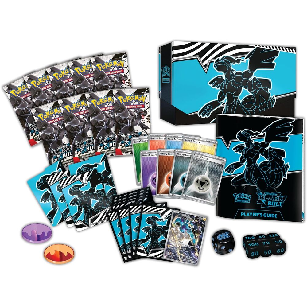 English Pokemon Black Bolt collectible card game Trainer case