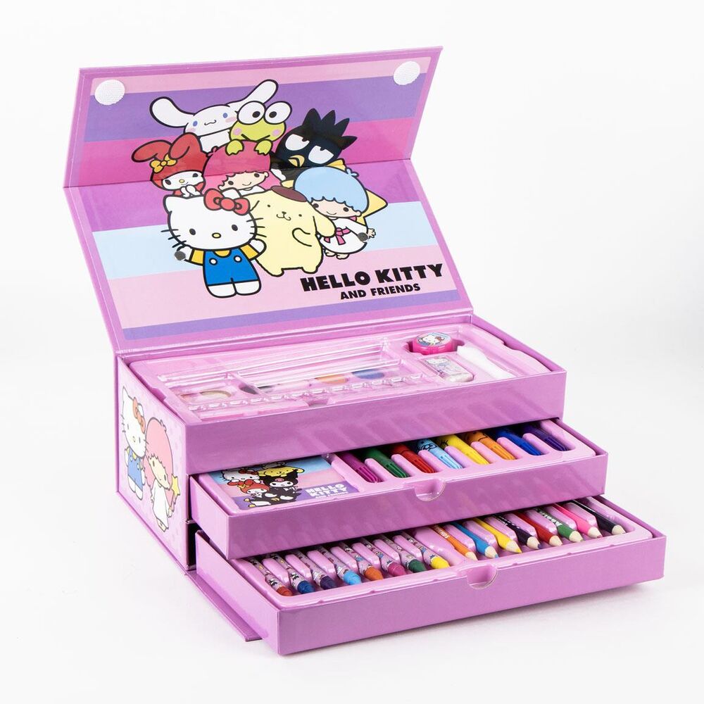 Hello Kitty colouring stationery case
