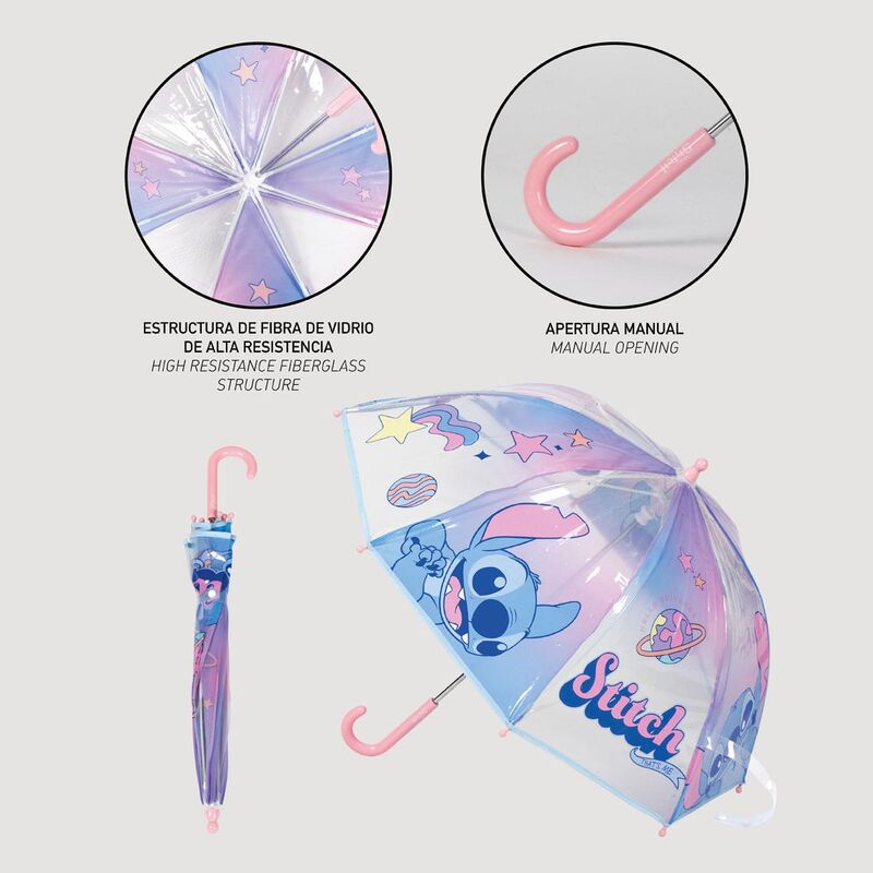 Disney Stitch manual bubble umbrella