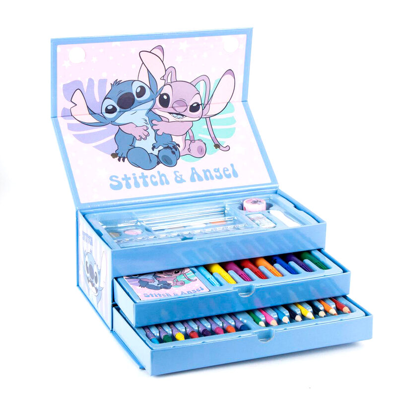 Disney Stitch colouring stationery case