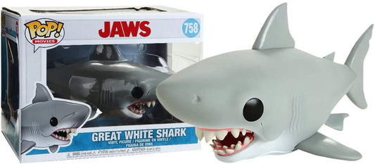 Jaws Funko POP Movies Vinile Figura Grande Squalo Bianco 15 cm 758