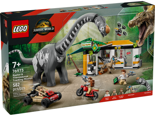 LEGO JURASSIC WORLD 76973 - IN SEARCH OF THE RAPTOR AND THE TITANOSAUR