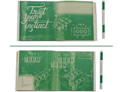 Lego Notebook Notepad 176 Sheets with Pen Green15 x 15 cm JoyToy