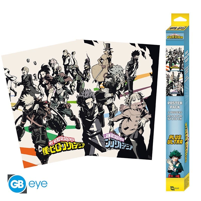 MY HERO ACADEMIA - Set 2 Posters Chibi 52x38 - Heroes/Villains