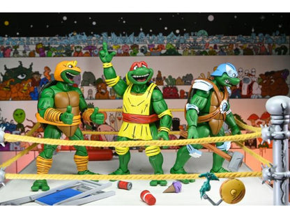 Ninja Turtles Teenage Mutant Stump Wrestling pack 4 figures 18cm