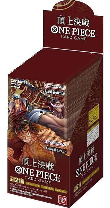 ONE PIECE CARD PARAMOUNT WAR OP-02 JAP BOX 24 ANIME BOOSTER PACKS - PLAYING CARDS/COLLECTION