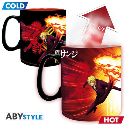 One Piece - Mug Heat Change - 460ml - Zoro & Sanji