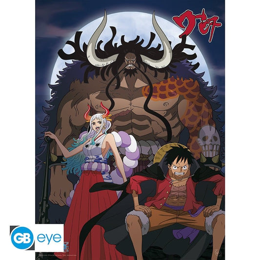Monkey D Luffy and Yamato vs Kaido Poster One Piece 52 x 38 cms