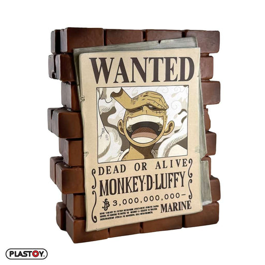 ONE PIECE POSTER WANTED LUFFY MONEY BOX Salvadanaio Plastoy