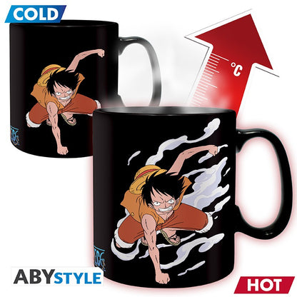 ONE PIECE Mug Heat Change 460 ml Luffy & Ace