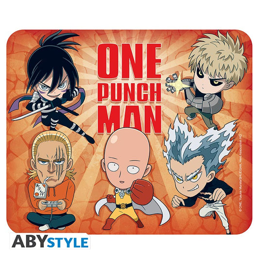 One Punch Man - Flexible Mouse Pad - Saitama & Co