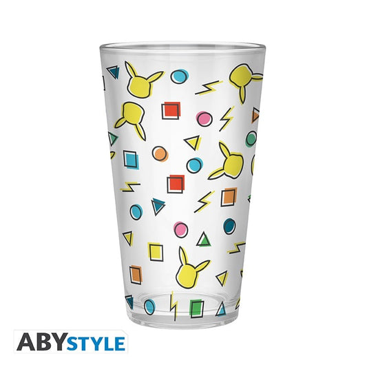 POKEMON - Large Glass - 400ml - Pikachu pattern -