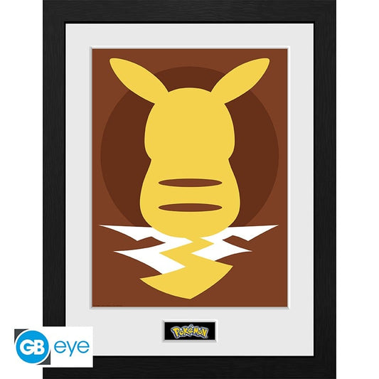 Pokemon Stampa Incorniciata "Pikachu Silhouette 25" (30x40 Cm) GB Eye