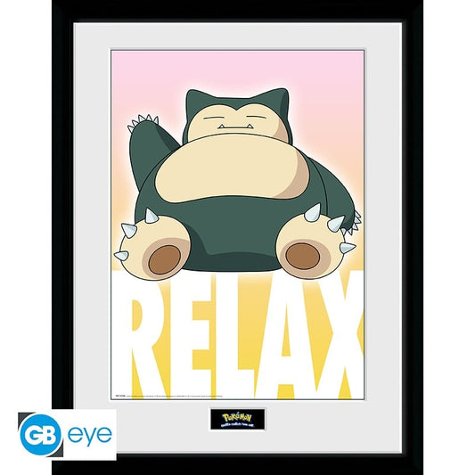 Pokemon Stampa Incorniciata "Snorlax" (30x40 Cm) GB Eye