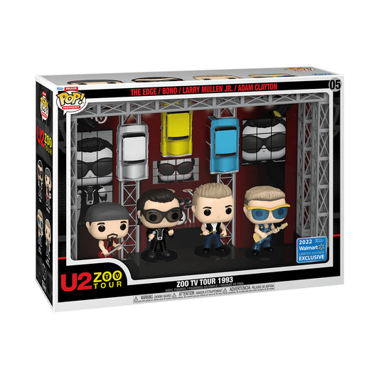 U2 Pop! Moments Dlx Vinile Figura 4-pack Zoo Tv 1993 Tour 9 Cm Funko