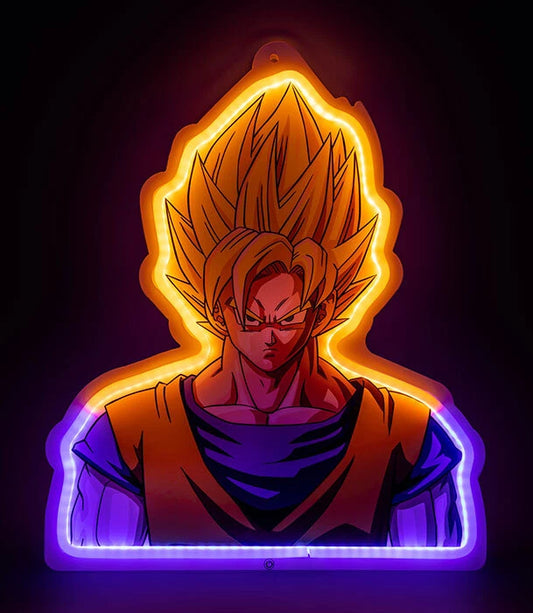 Dragon Ball Z Goku Super Saiyan II Neon Wall Lamp Wall Light Lamp