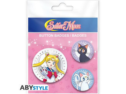 SAILOR MOON - Badge Pack - Sailor Moon, Luna & Artemis