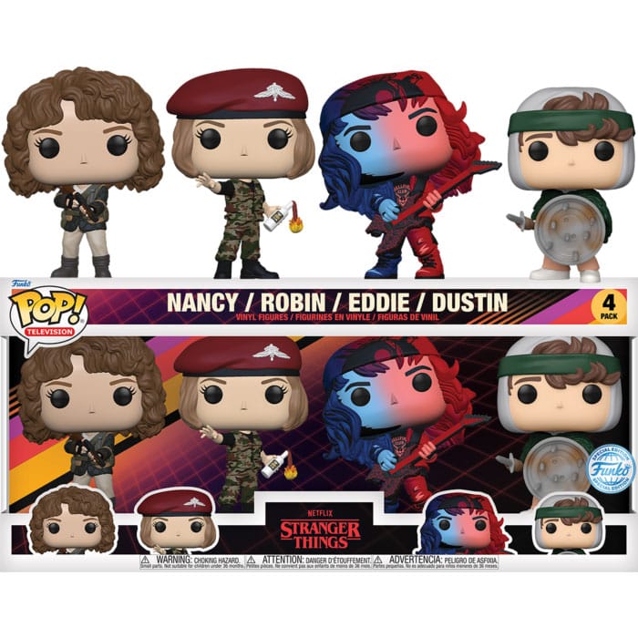 Stranger Things Pop! Tv Vinile Figura 4-pack S4 (emea) 9 Cm Funko