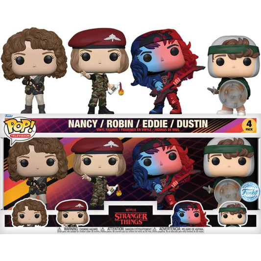 Stranger Things Pop! Tv Vinile Figura 4-pack S4 (emea) 9 Cm Funko