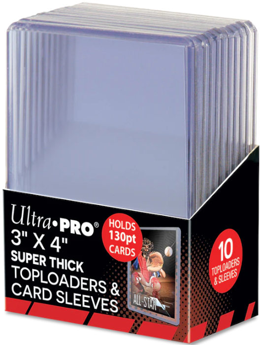 ULTRA PRO SET TOPLOADER SUPER THICK + SOFT SLEEVES 10PCS CARD PROTECTOR - PLAYING CARDS/COLLECTION