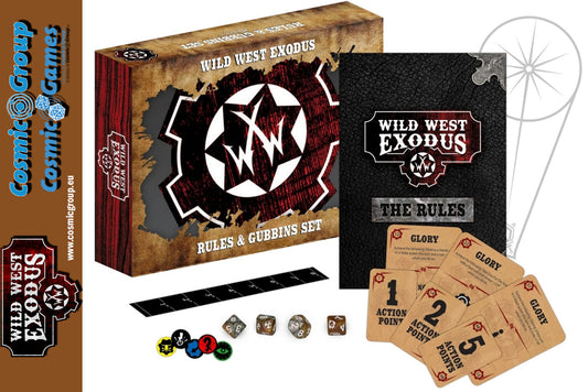 WARCRADLE STUDIOS WWE WILD WEST EXODUS RULES & GUBBINS BOARD GAME SET