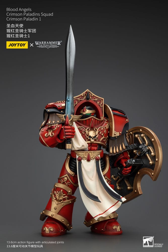 Warhammer The Horus Heresy Action Figure 1/18 Blood Angels Crimson Paladins Squad Crimson Paladin 1 14 Cm Joy Toy (cn)