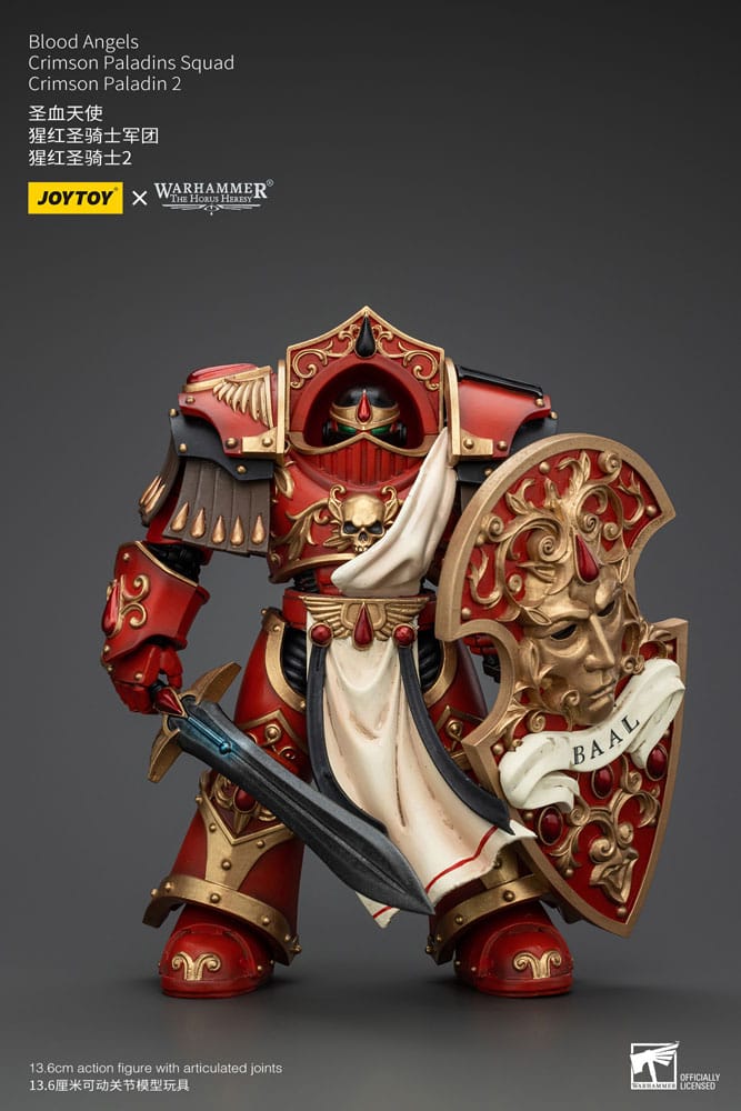 Warhammer The Horus Heresy Action Figure 1/18 Blood Angels Crimson Paladins Squad Crimson Paladin 2 14 Cm Joy Toy (cn)