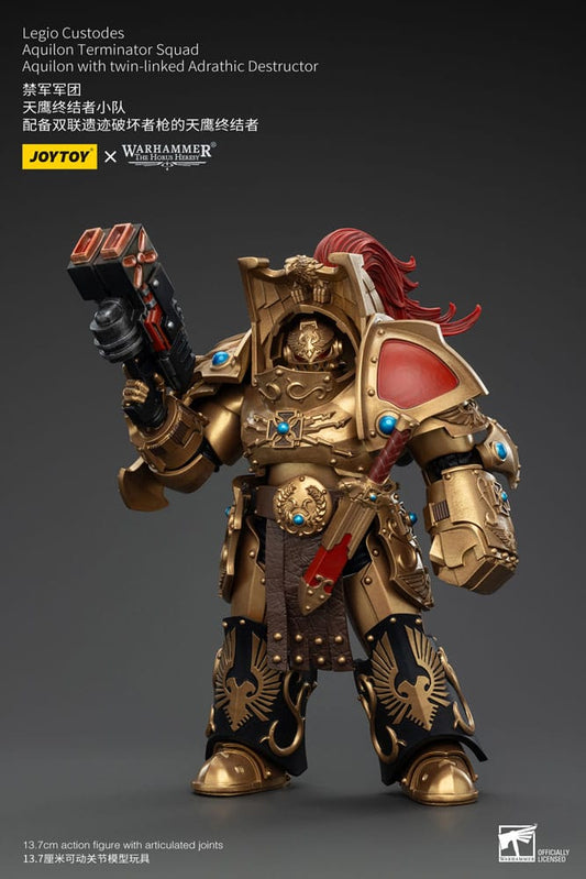 Warhammer The Horus Heresy Action Figure 1/18 Legio Custodes Aquilon Terminator Squad Aquilon With Twin-linked Adrathic