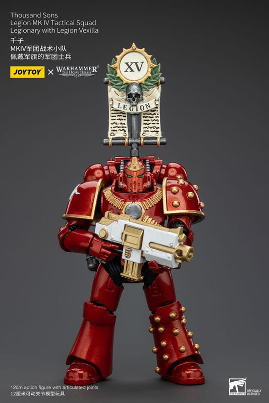 Warhammer The Horus Heresy Action Figure 1/18 Thousand Sons Legion Mk IV Tactical Squad Legionary with Legion Vexilla 12 cm Joy