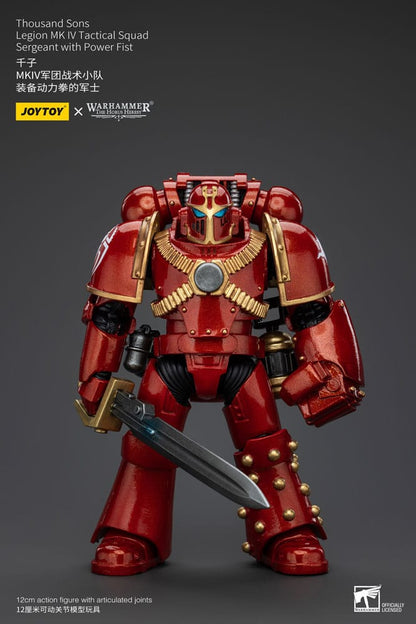 Warhammer The Horus Heresy Action Figure 1/18 Thousand Sons Legion Mk IV Tactical Squad Sergeant with Power Fist 12 cm Joy Toy