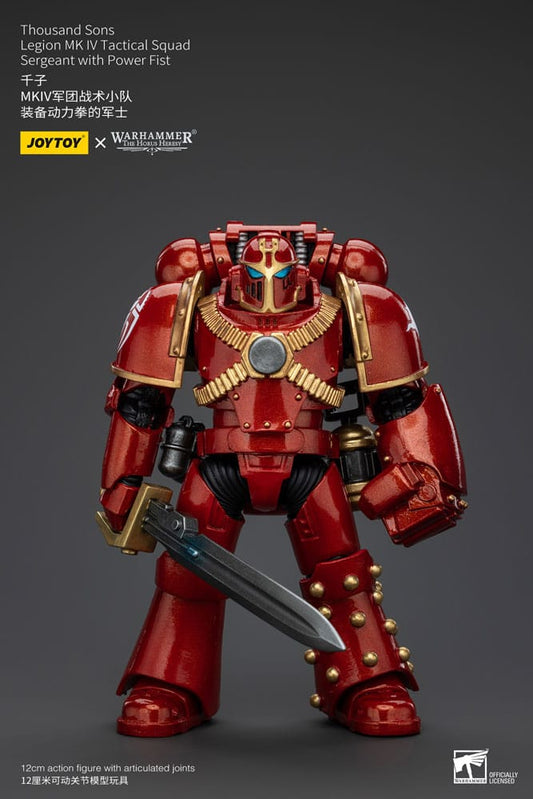 Warhammer The Horus Heresy Action Figure 1/18 Thousand Sons Legion Mk IV Tactical Squad Sergeant with Power Fist 12 cm Joy Toy