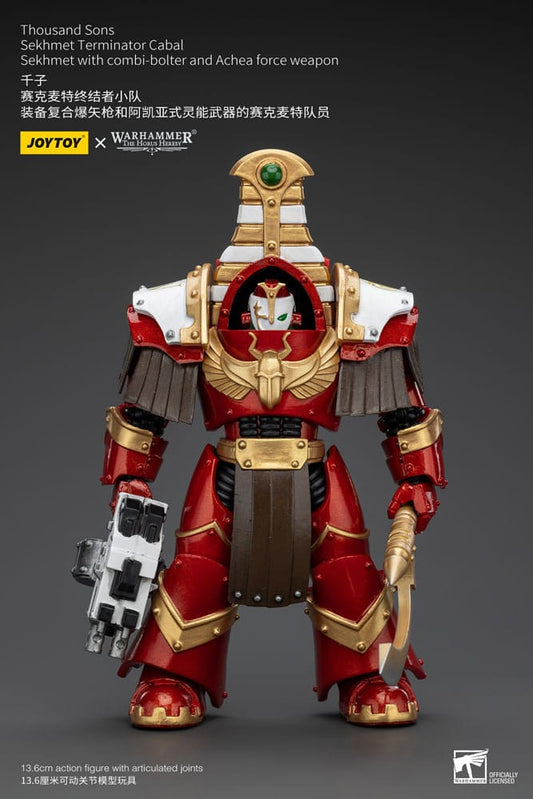 Warhammer The Horus Heresy Action Figure 1/18 Thousand Sons Sekhmet Terminator Cabal Sekhmet with Combi-bolter and Achaea Force